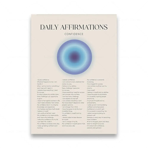 Chakra energy daily affirmation gradient spiritual wall art canvas print view 11
