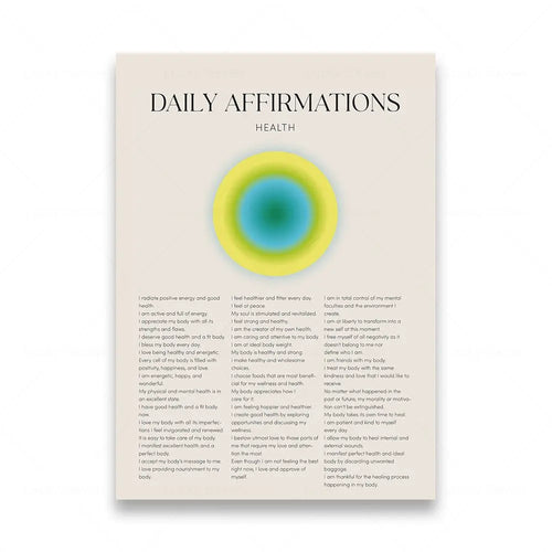 Chakra energy daily affirmation gradient spiritual wall art canvas print view 9