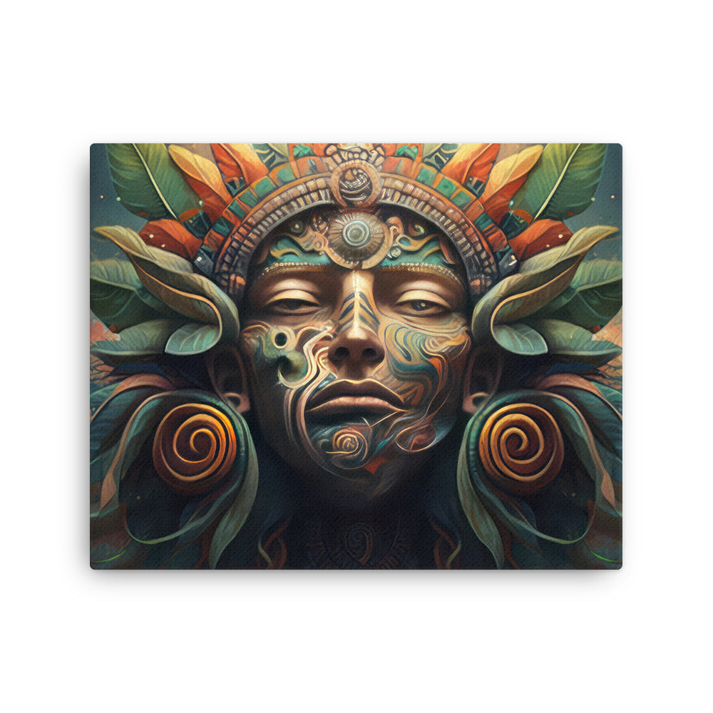 buddha meditation Nature & Shamanic - Ayahuasca canvas wall art in meditation space mockup