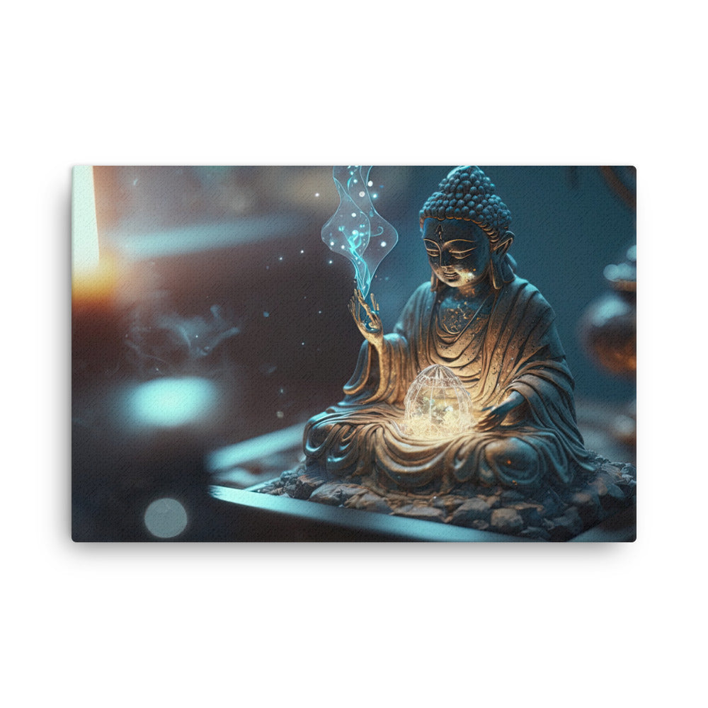 Yoga zen anime buddha canvas canvas wall art print