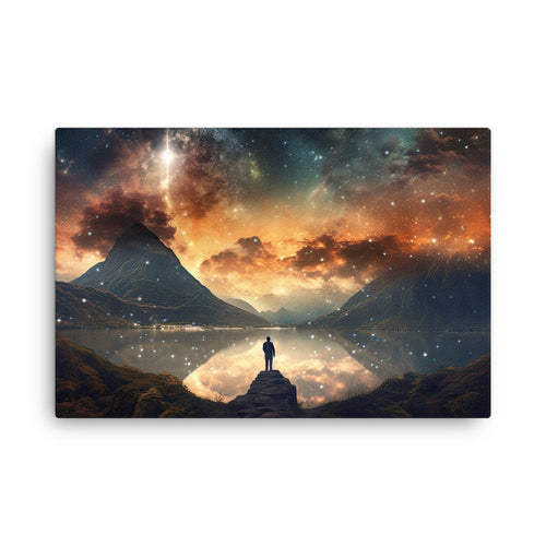 Nature shamanic celestial sky journey canvas wall art print