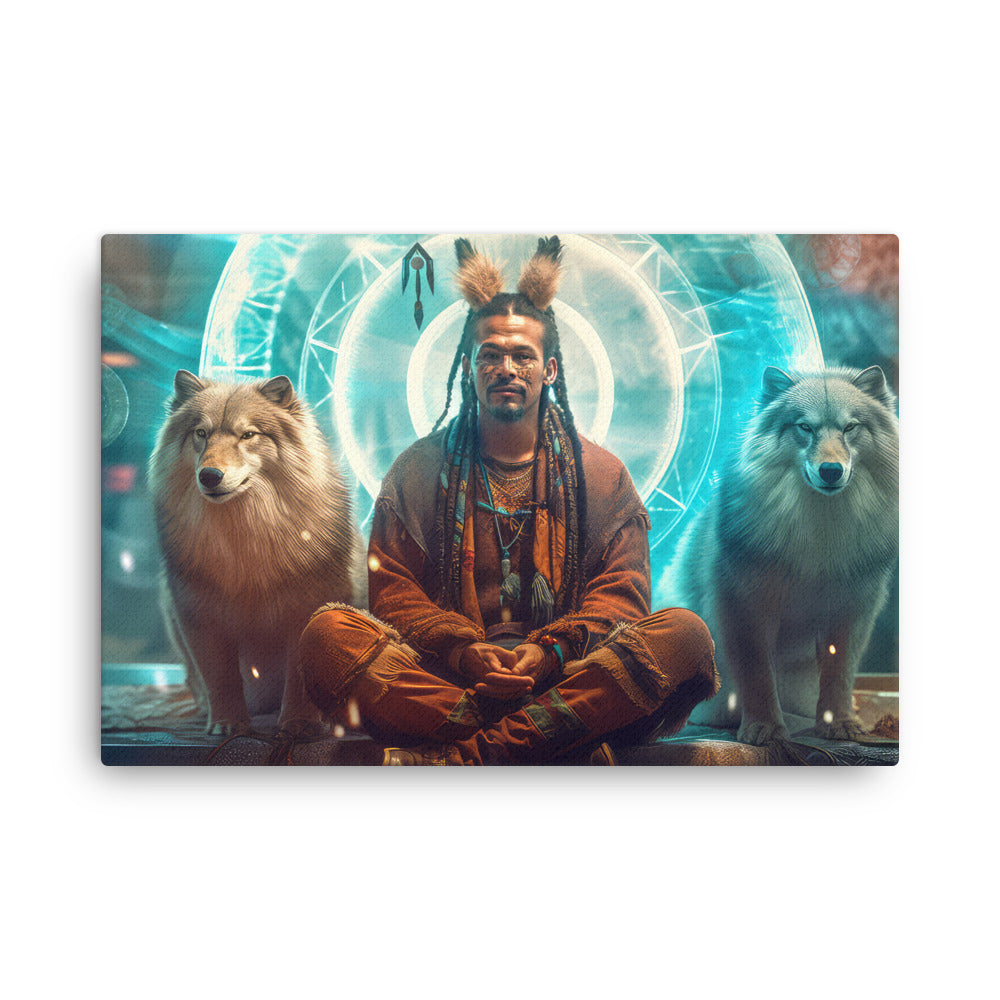 buddha meditation Nature & Shamanic - Spirit Journey Art: Soul Connection Wall Art ( canvas wall art in living room mockup