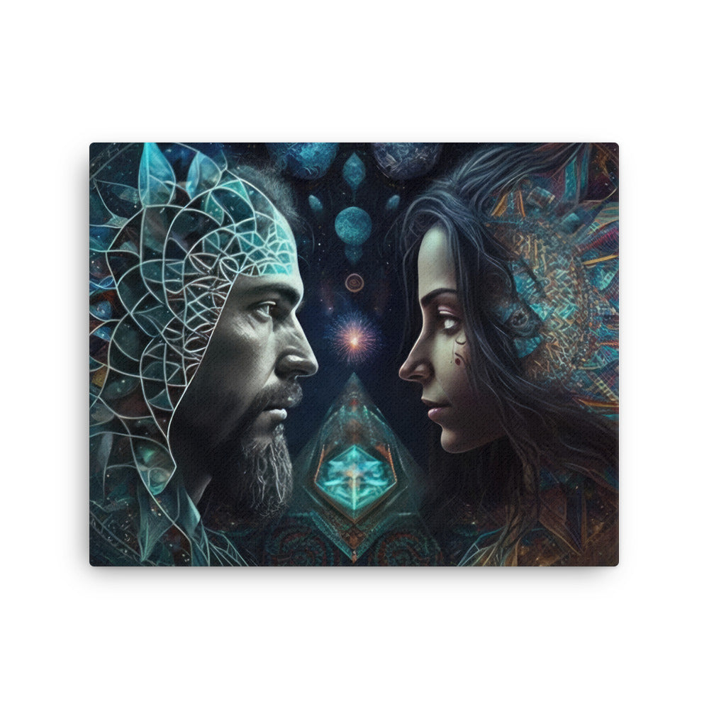 Spiritual love unveiled canvas canvas print texture detail close-up