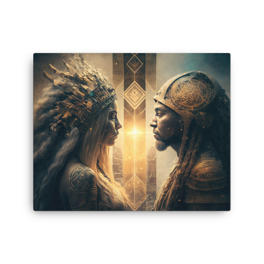 buddha meditation Nature & Shamanic - Love Connection Art canvas wall art in meditation space mockup