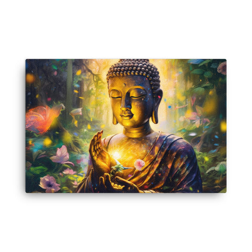 Chakra energy buddha's enlightenment canvas canvas wall art print