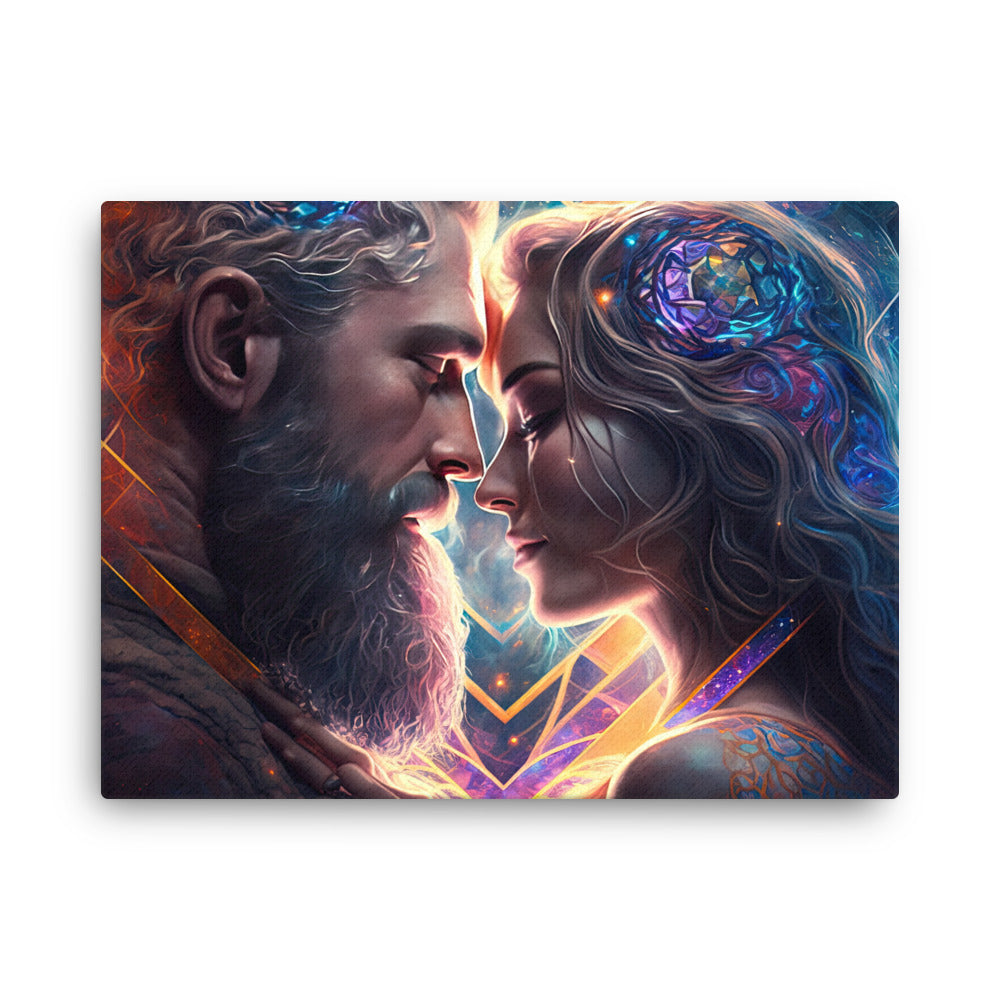 buddha meditation Spiritual Art - Universal Love Language canvas wall art in bedroom mockup