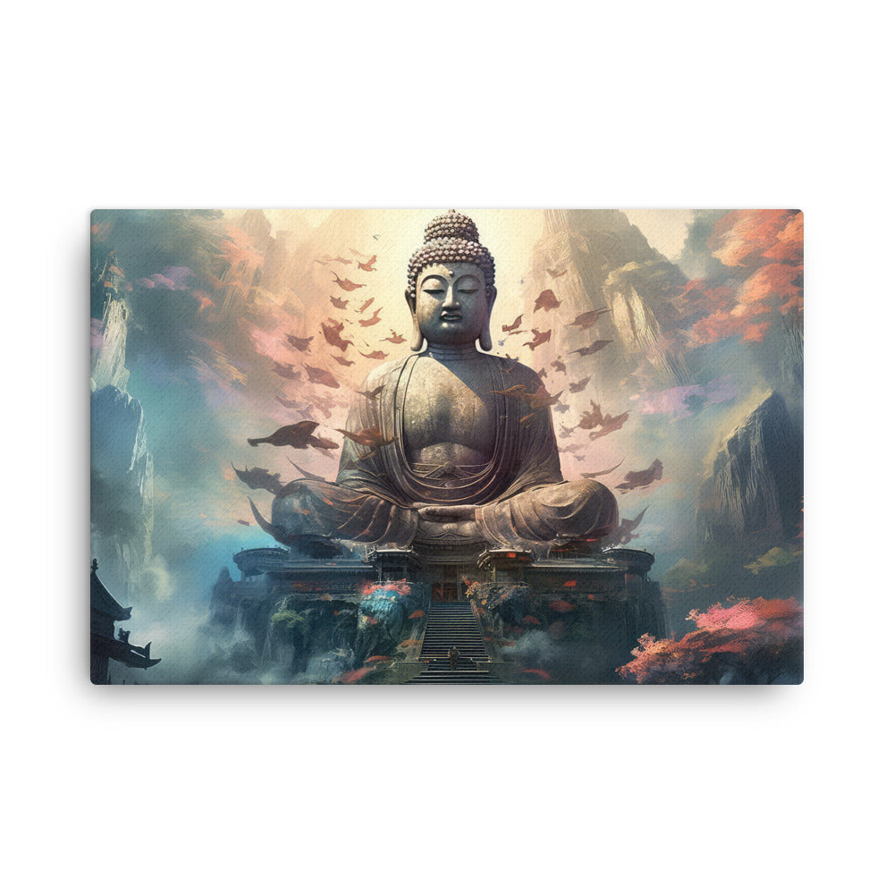 Buddha meditation ancient buddha enlightenment canvas wall art print