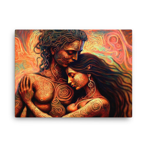 Chakra energy harmony canvas print canvas wall art in living room mockup