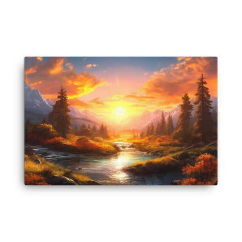 Nature shamanic new day dawning canvas wall art print