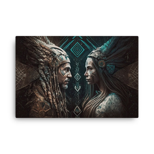 buddha meditation Nature & Shamanic - Harmony canvas wall art in living room mockup