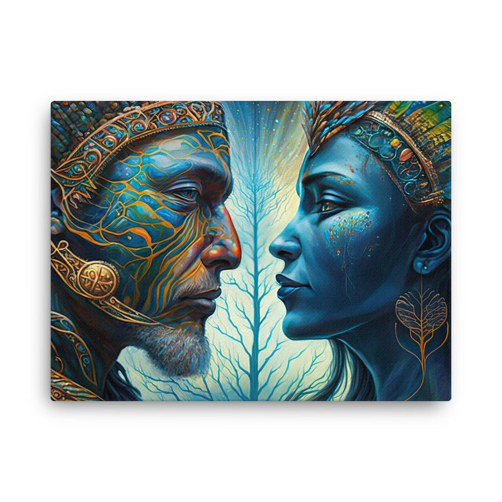 buddha meditation Nature & Shamanic - Ayahuasca Vision Art canvas wall art in bedroom mockup