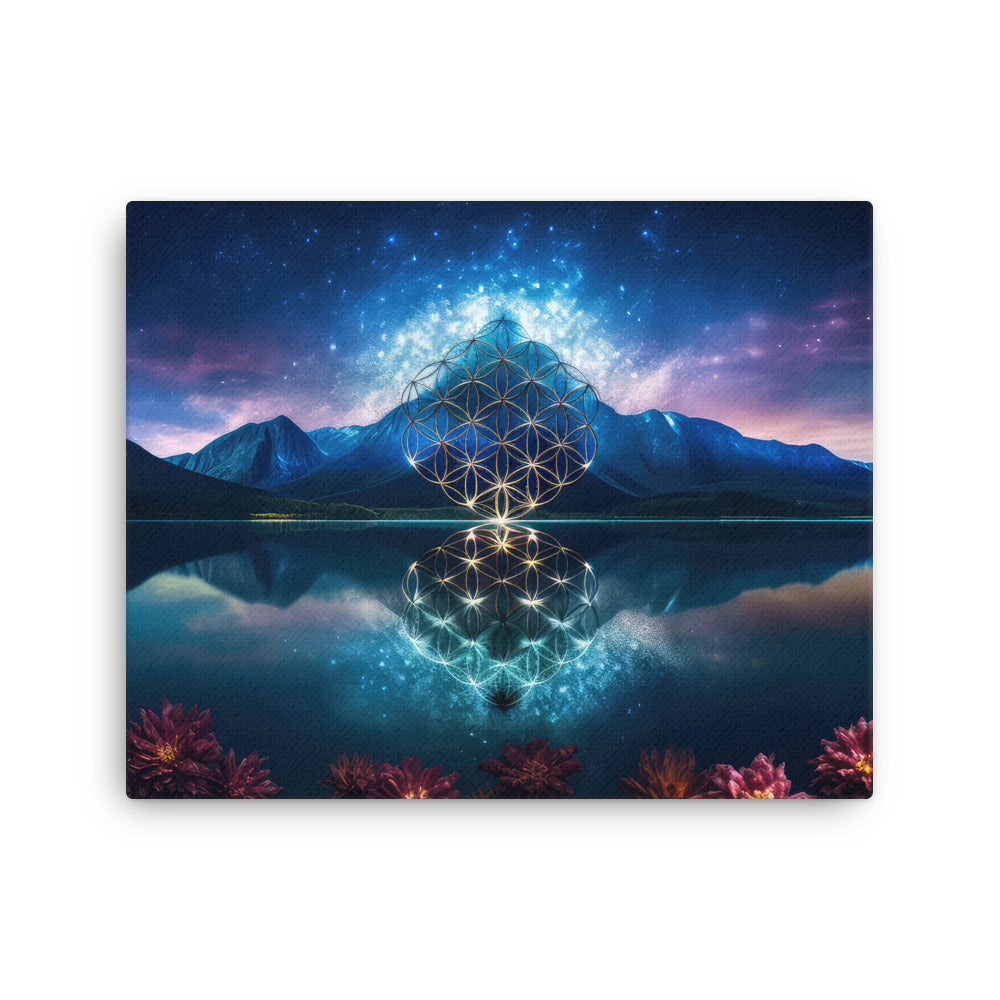 sacred geometry Sacred Geometry canvas wall art in meditation space mockup