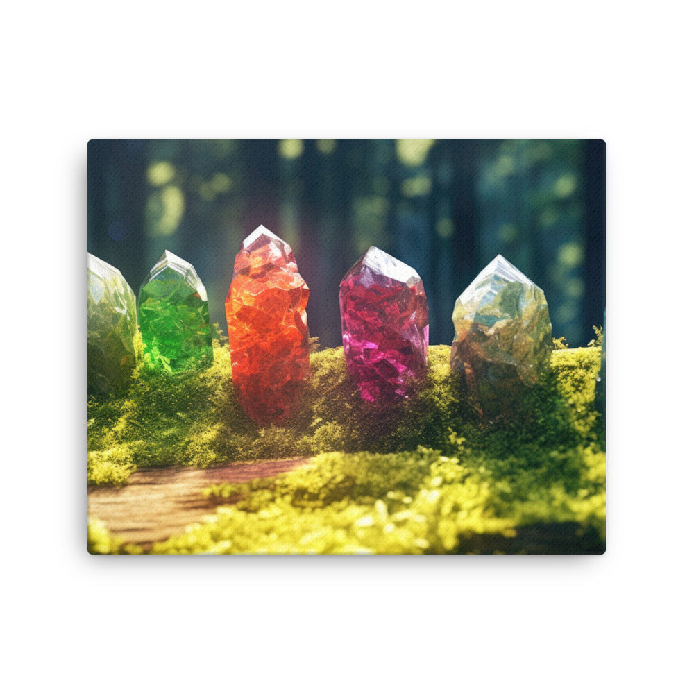 Sacred geometry earth's treasures crystal canvas print texture detail close-up