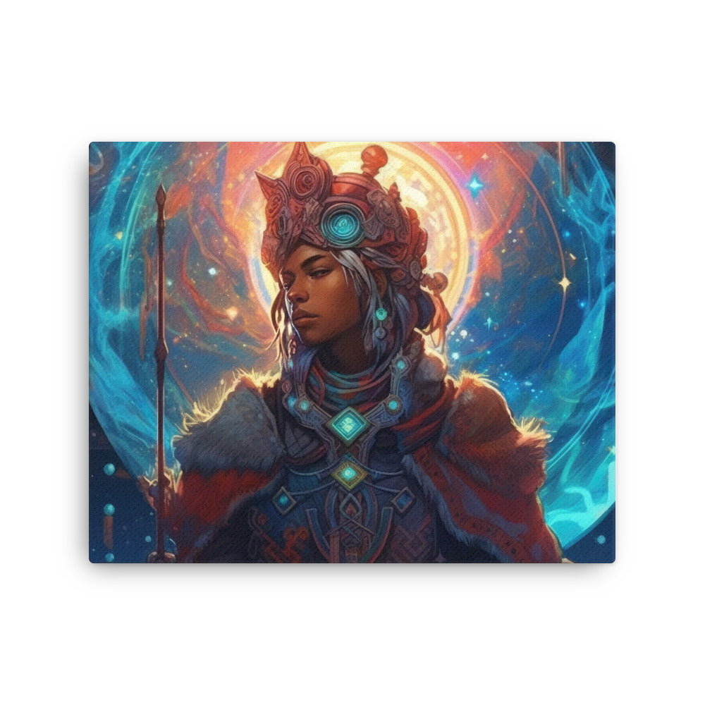 Nature shamanic anime shaman canvas canvas print texture detail close-up